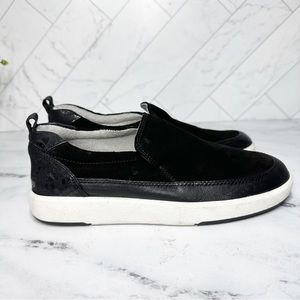 Naturalizer Leather Suede Slip On Sneaker Size 5 Black